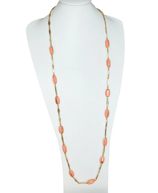 Collier Sautoir IKITA En Acier Inoxydable Avec Pierre émaillée Turquoise - Longueur Ajustable Neuf