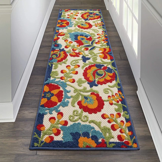 Aloha Indoor/Outdoor Multicolor 2' X 6' Area-Rug, Easy-Cleaning
