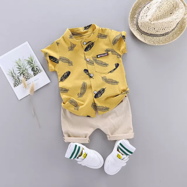 NEW Summer Children's Clothing Boys' Baby Set Short Sleeve Two Piece Set