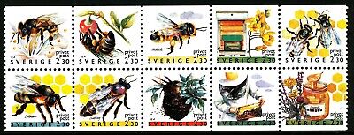 Sweden 1990 Booklet pane Discount stamps; Bees MNH