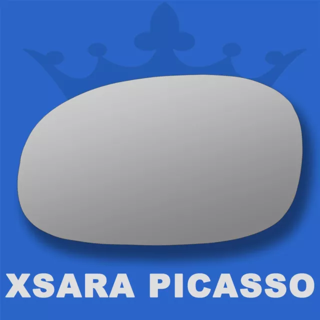 Citroen Xsara Picasso wing door mirror glass 1999-2008 Left Passenger side Flat