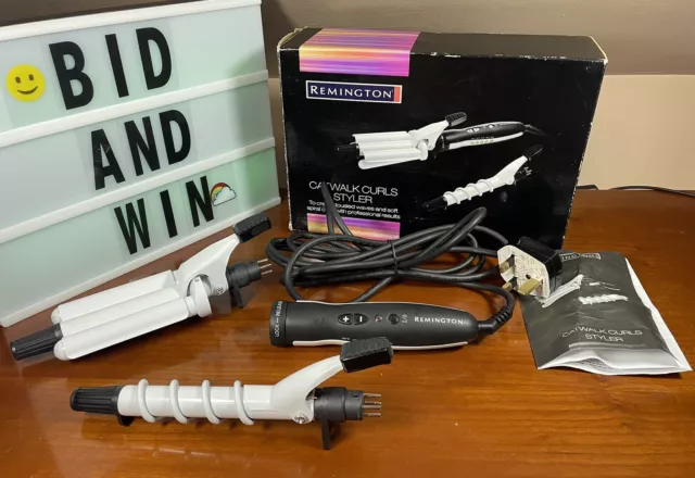 Remington Catwalk Curls Styler Curling Tongs VGC In Box