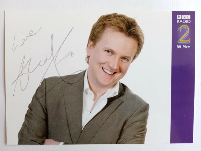 Aled Jones, Radio Broadcaster & Singer, Hand Signed Photo Card & Comp Slip, Vgc
