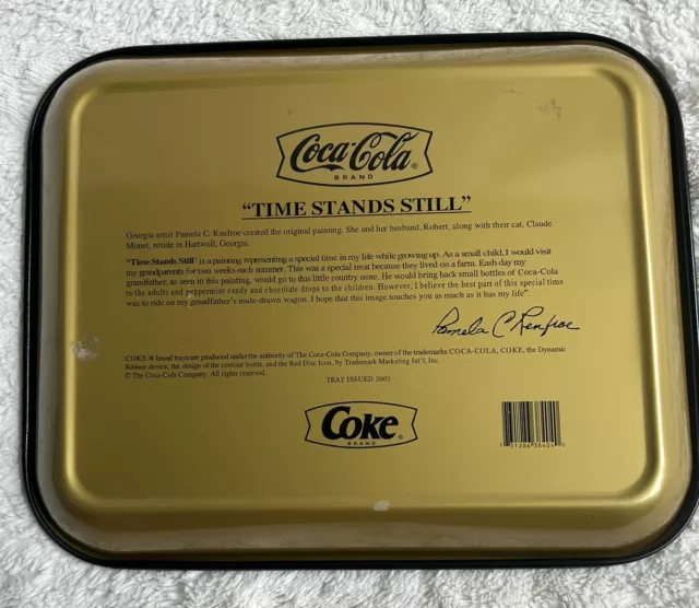 Vintage COCA COLA Metal Serving Hartwell Georgia “Time Stands Still” 2003 2