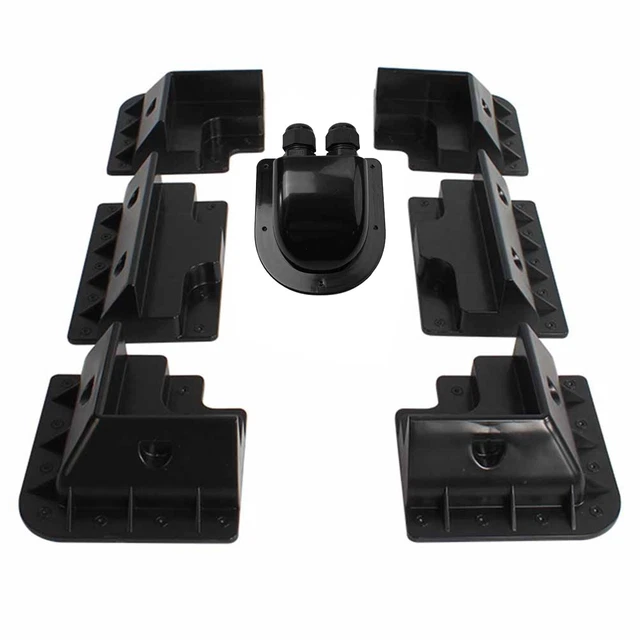 7PCS Solar Panel Mounting Bracket with Cable Entry Gland For RV Building Top