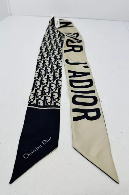 Toile oblique navy blue mitzah scarf 2025