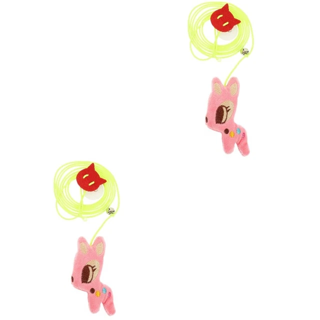 2 piezas de dibujos animados gato burlón juguete, los gatos -juguete gatito jugable