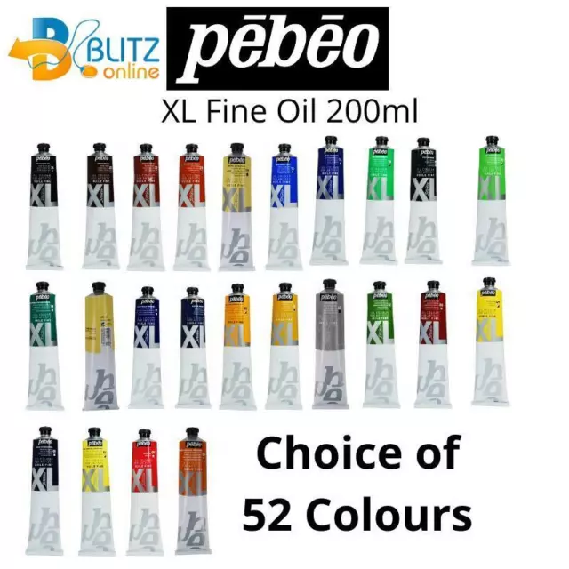 Pebeo Studio XL Fine Artist Oil Paint 200ml - choice of 52 Colours