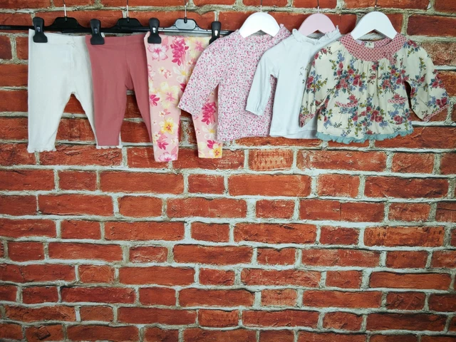 Baby Girls Bundle Age 3-6 Months Monsoon H&M M&S Etc Tops Leggings Floral 68Cm