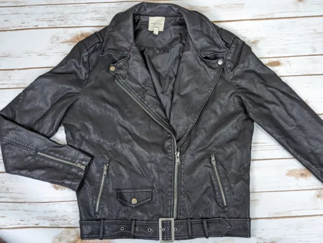 Urban Outfitters Silence & Noise Vegan Leather Moto Jacket Black women's Medium