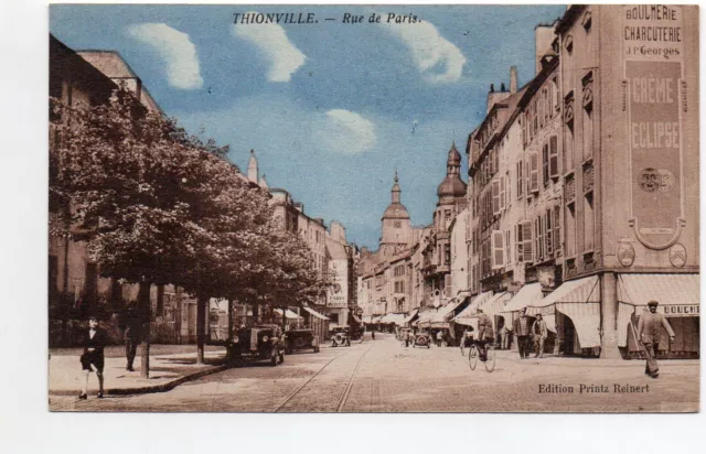 THIONVILLE - Moselle - CPA 57 - La Rue de Paris - cars