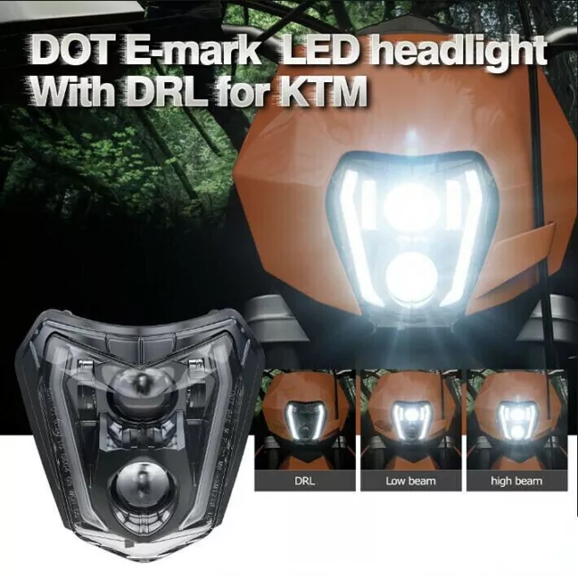 Faro LED Dirt Bike DRL para KTM 2017-2021 EXC XCW 250 350 450 500 SMC-R 690