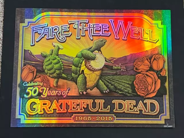 Fare Thee Well Grateful Dead 50 Years Original Concert Poster Psychedelic Colors 2