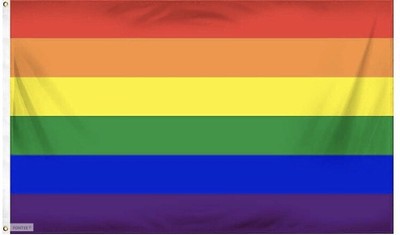 Bandiera arcobaleno 90 x 150 cm pacifista flag movimento multicolore pace peace 
