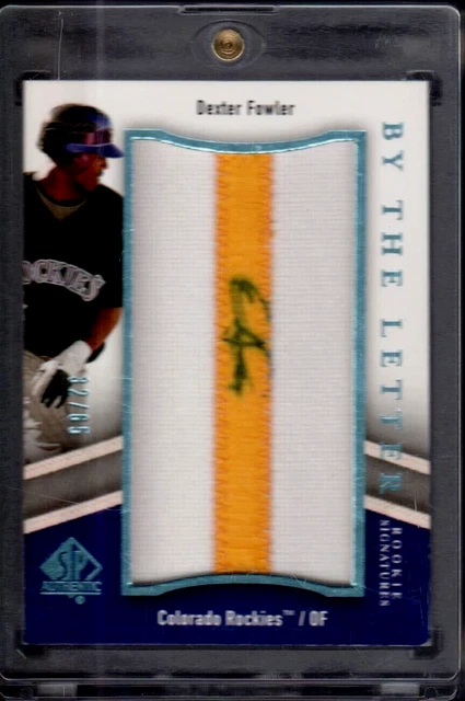 Dexter Fowler 2009 SP Authentic By The Letter Rookie Auto Patch  32/65 Mint+