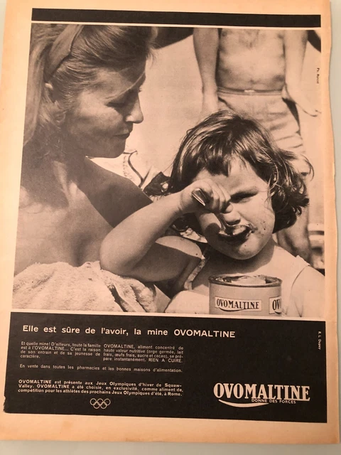 PUBLICITÉ VINTAGE Advertising Ovomaltine ◕ Années 60 ◕ 1 page ◕ EUR 5,30 - FR