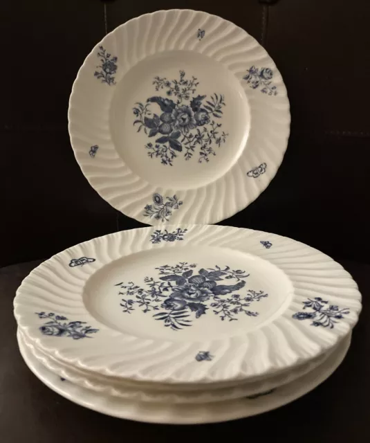 Royal Worcester BLUE SPRAYS, Swirl Rim, Salad Plate 8”