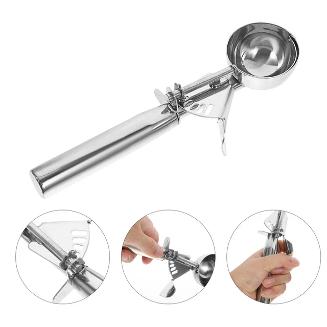 Cuchara de porciones de hielo de acero inoxidable cuchara de tumba bola de galletas melón