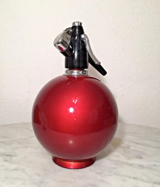 Vintage Bar Tool Globemaster Cherry Candy Apple Red Seltzer Syphon BOC England