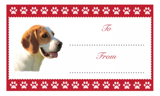 BEAGLE Dog Christmas Birthday Gift labels Sticker Dog Animal Pet Lover