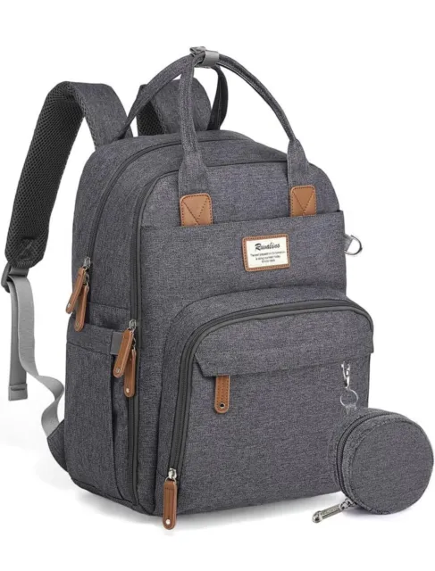 RUVALINO Large Diaper Bag Backpack, Multifunction Travel Maternity Baby Changing