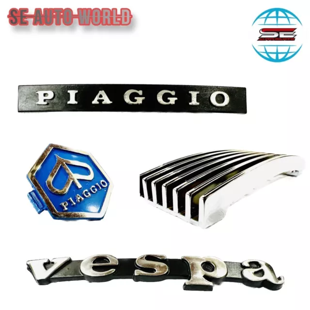 Vespa Px/Lml/Piaggio/Legshield Horn Grill With Badge Monogram Emblem Set Of 4