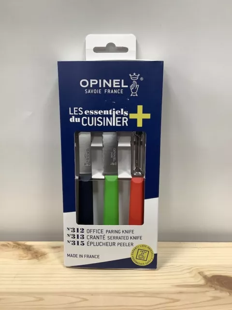 OPINEL - Coffret Les Essentiels Loft - Coffret OPINEL Cuisine Couteau  d’Office, Couteau Cranté, Couteau à Légumes, Couteau Eplucheur - Inox &  Charme 