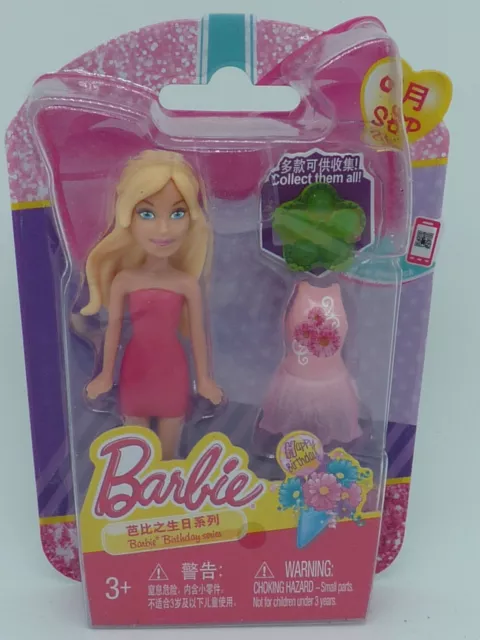 Mattel - Mini Poupée Barbie blister 10 cm ROUGE N° 2