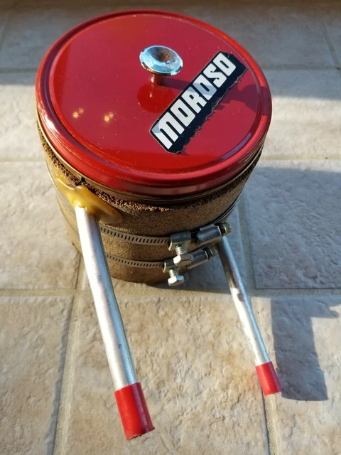 NOS vintage Moroso cool can with 1/2 inch fuel line.