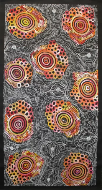 authentic aboriginal art, Dulcie Long Pula, Awelye-My Country, COA, Cat 178x91cm