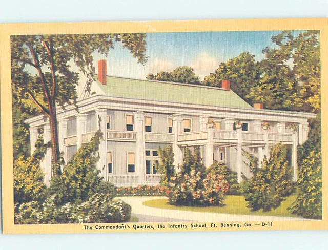 Linen MILITARY SCENE Fort Benning - Columbus Georgia GA AF8439