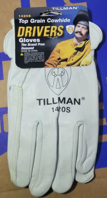 Tillman 1420S Top Grain Premium Cowhide Drivers Work Gloves SMALL (1) Pair