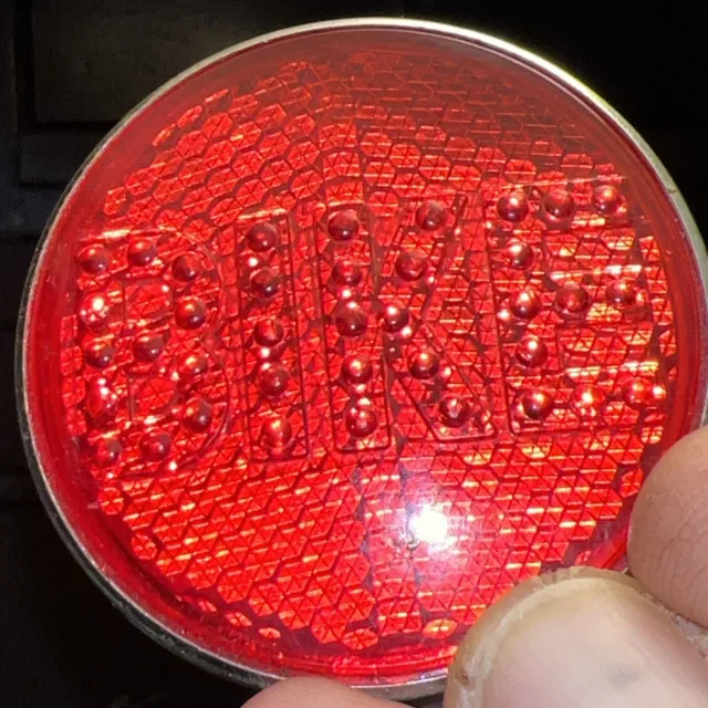 QTY (9) Metal, GLASS, Plastic MOTORCYCLE BIKE REFLECTORS LIGHT - RED - AMBER