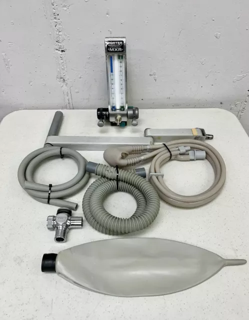 Porter MXR 2000 Dental Nitrous Oxygen Regulator Gas Flowmeter W/ Accessories