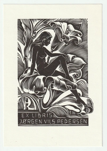 JOSEF WEISER: Exlibris für Jorgen-Vils Pedersen, Akt
