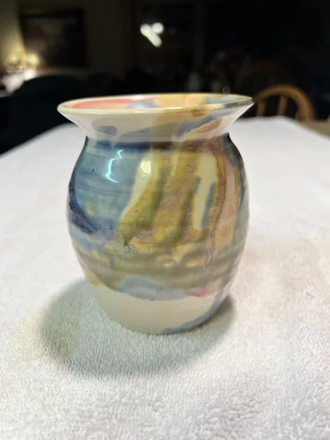 Original Bailey Brown Art Pottery Vase Jar Ontario Canada Hand Made 2003