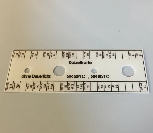 CABLE CARD TERMINAL Strip Circuit Diagram Simson SR50 SR80 #2 New