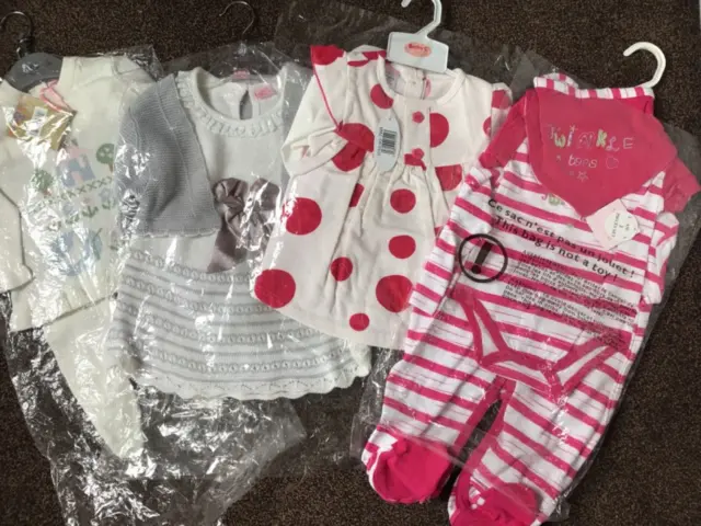 Bundle of baby girls warm winter clothes x 4 size 3-6 6-9 months