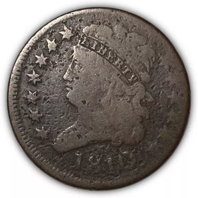 1810 Classic Head Half Cent Very Good VG Coin, Rough #6486