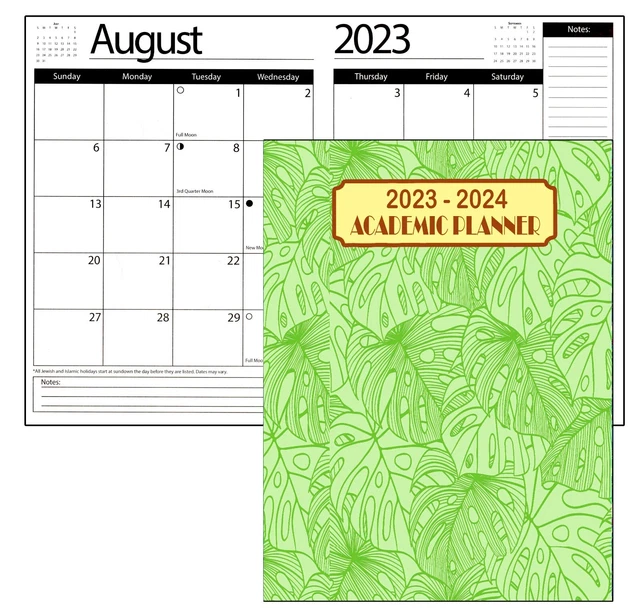 20232024 STUDENT ACADEMIC Planner Calendar School College Weekly