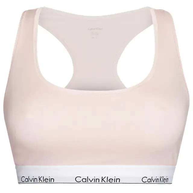 Calvin Klein Womens modern cotton bralette sports bra no padding crop top  Run UK 