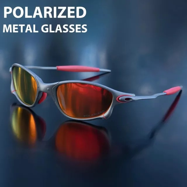 X-Metal Cyclops Sunglasses Driving Ruby Polarized Lenses Titanium Goggles Uv400