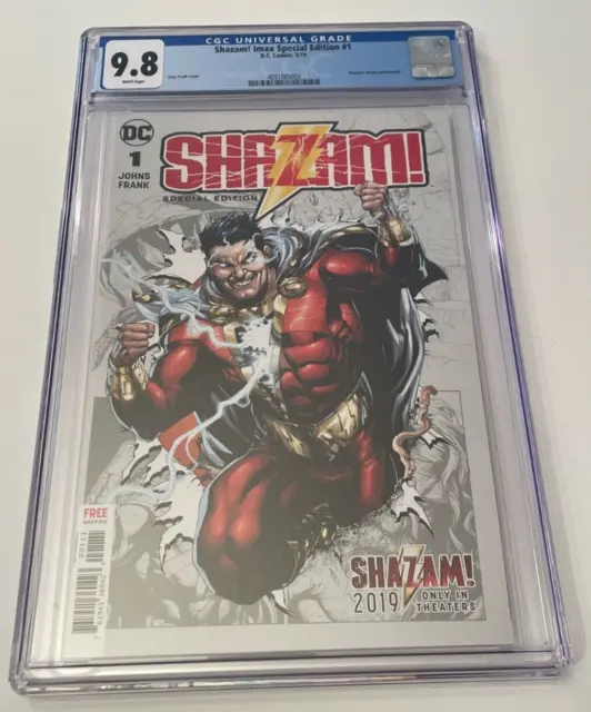 DC Comics Shazam! #1 Imax Special Edition 2019 CGC 9.8 White Pages Fresh Graded