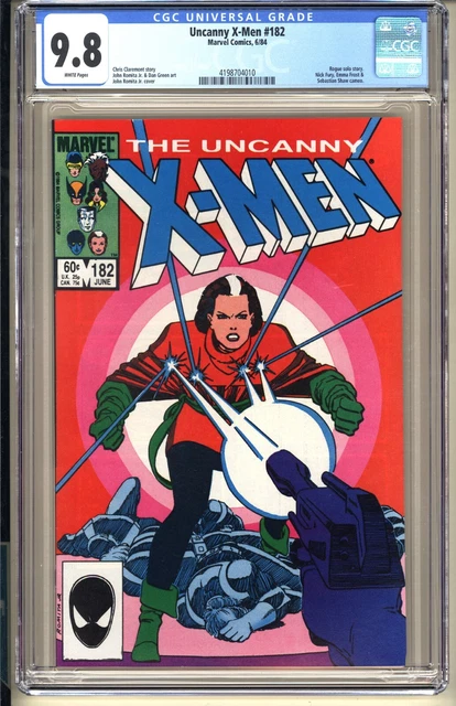 UNCANNY X-MEN #182  CGC 9.8 WP NM/MT  Marvel Comics 1984 Rogue solo Wolverine v1