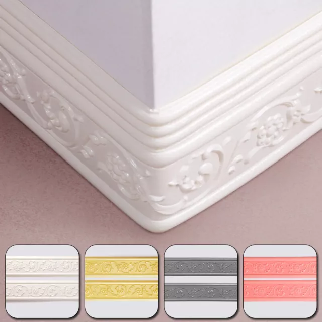 3D Wall Sticker Self Adhesive Waist Line Skirting Waterproof Stickers Home Decor