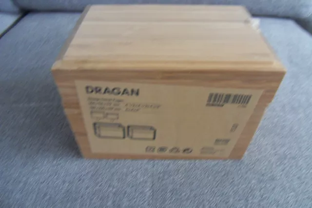 IKEA DRAGAN 4-TLG BAMBUSBOX 12 x 12 x 17 CM AUFBEWAHRUNG ORDNUNG ART: 402.226.07