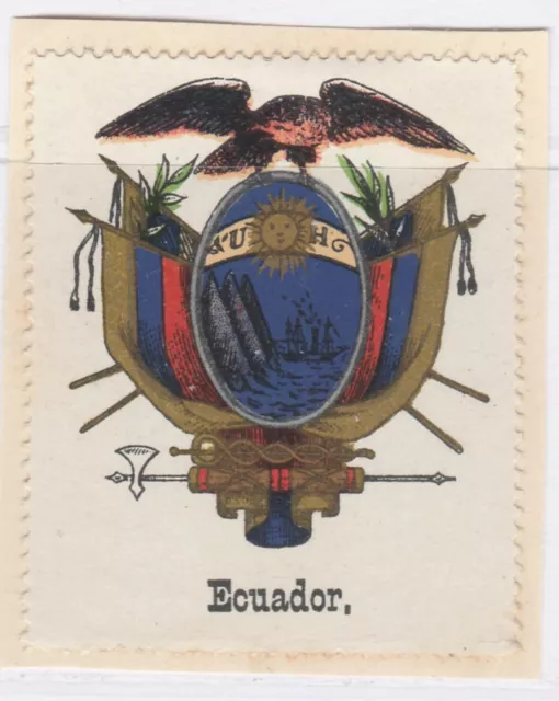 Ecuador Poster Stamp Early 1800s-1900s from old Albums A15P5F555