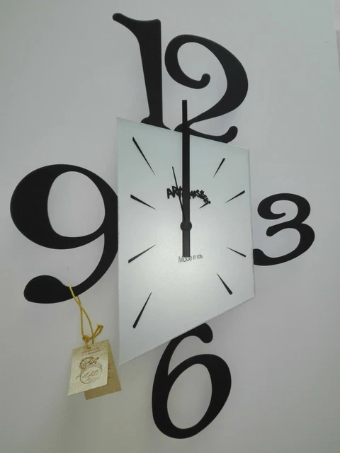 ARTI E MESTIERI orologio da parete PROSPETTIVA in metallo verniciato e vetro