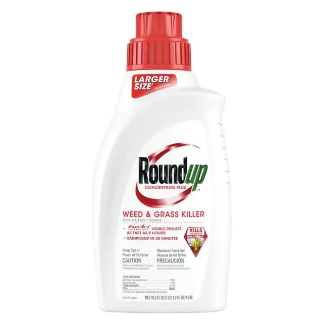 Roundup Concentrate Plus Weed and Grass Killer - 35.2 FL OZ/1.04 L FREE SHIPPING