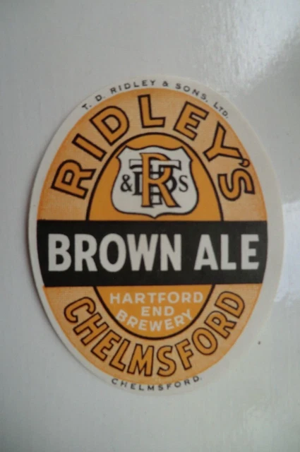 Mint Ridley Chelmsford Essex Brown Ale Brewery Beer Label